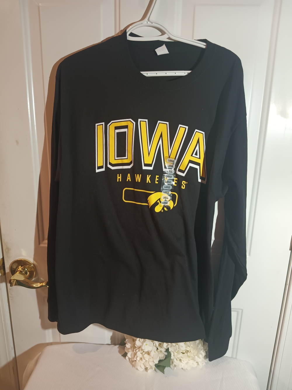 Iowa Hawkeyes New Long Sleeve Shirt - Black & Gold